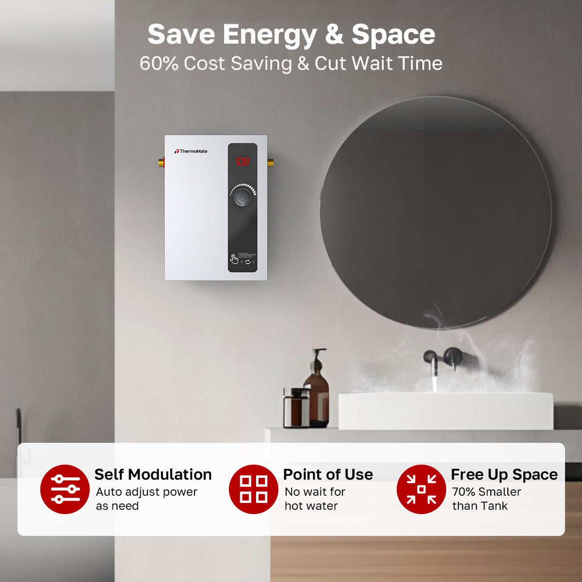 Save Energy & Space
60% Cost Saving & Cut Wait Time