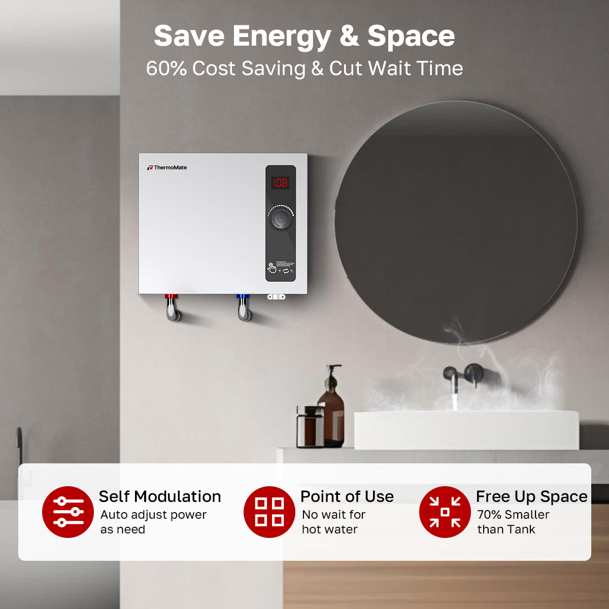Save Energy & Space
60% Cost Saving & Cut Wait Time