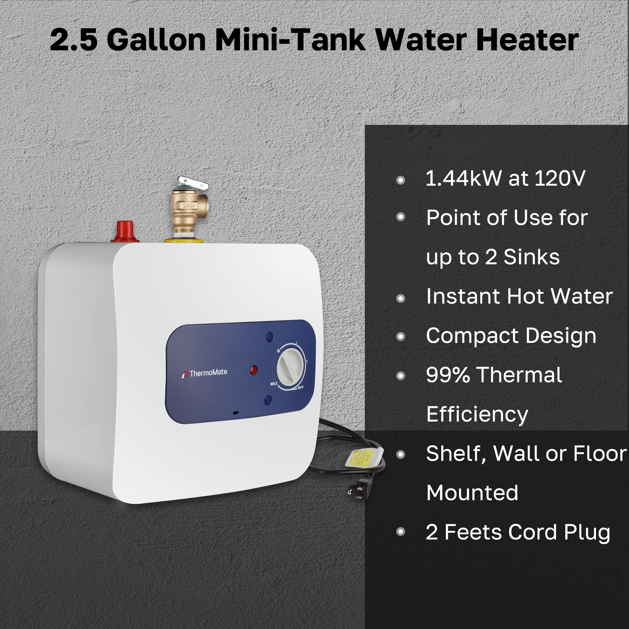 2.5 Gallon Mini-Tank Water Heater