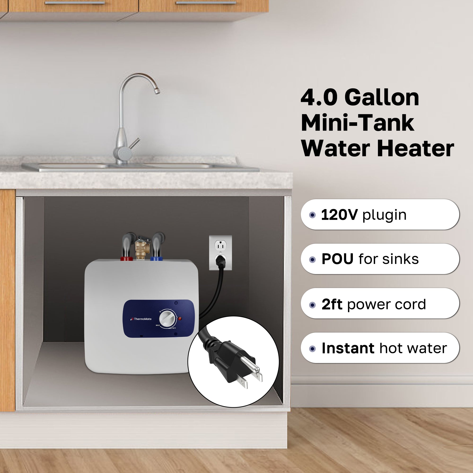 4.0 Gallon Mini-Tank Water Heater