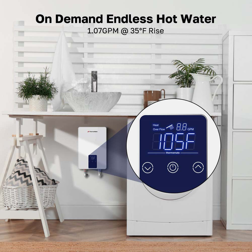Tankless Electric Water Heater for Sink Faucets - 6kW