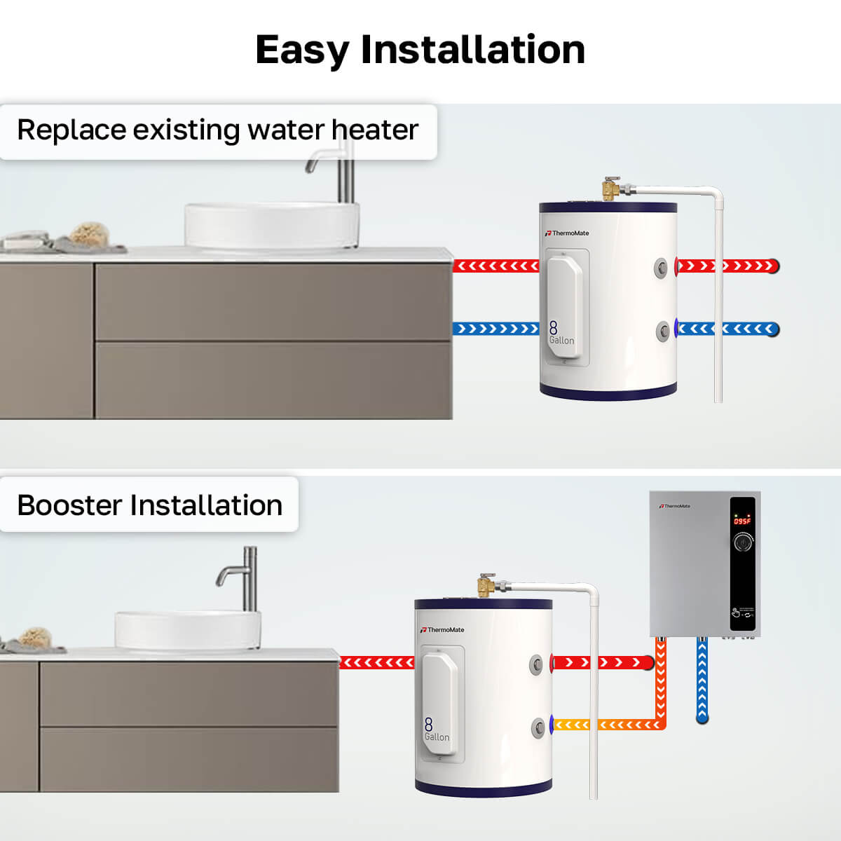 Replace-existing-water-heater-Booster-Installation