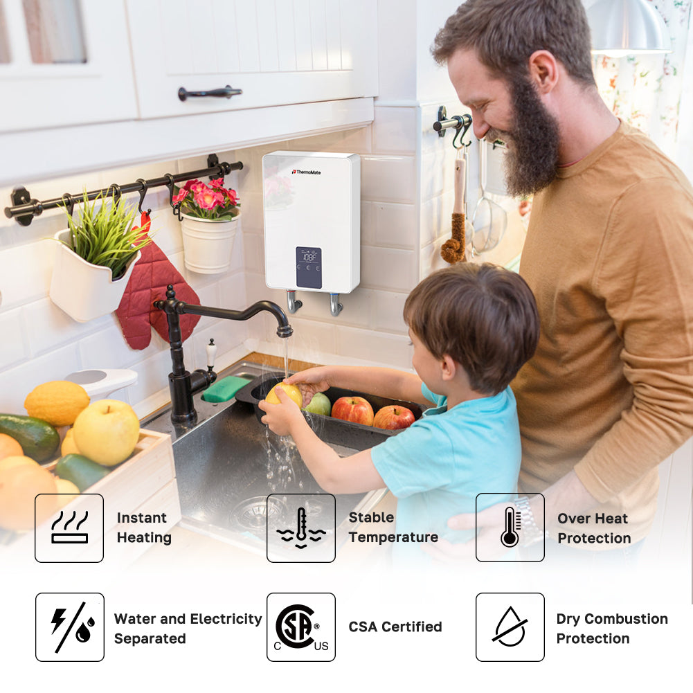 Tankless Electric Water Heater for Sink Faucets - 4.5kW