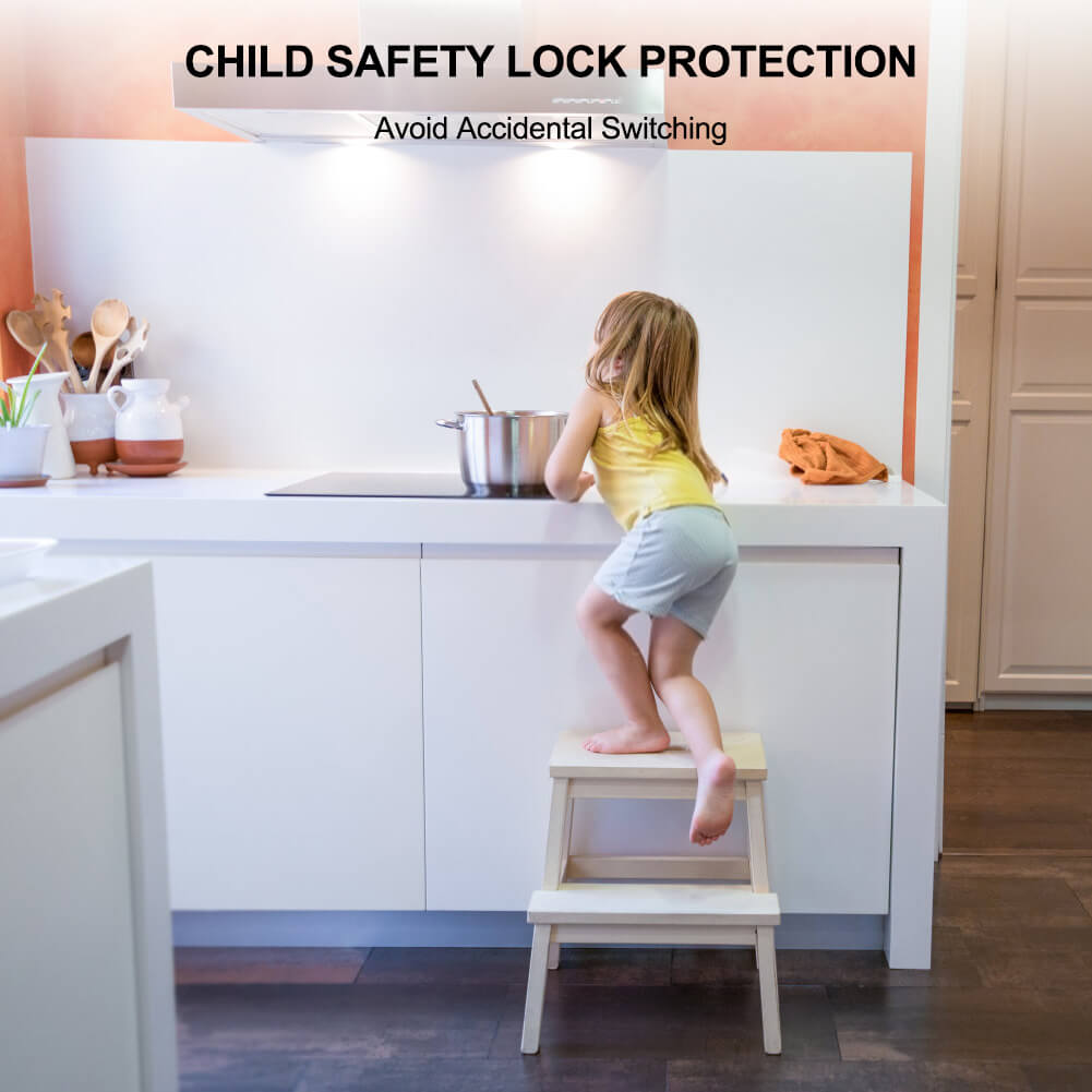 36 Inch Induction Cooktop, thermomate Built-in Electric Stove Top, 240V Electric Smoothtop with 5 Boost Burner, 9 Heating Level, Timer, Kid Safety Lock, Keep Warm Function, ETL & FCC Certified