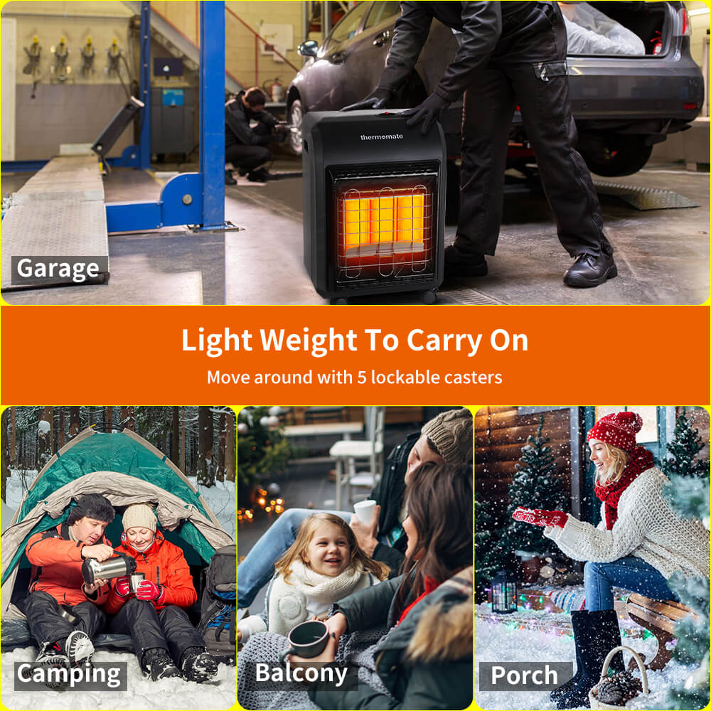 18,000 BTU Portable LP Gas Heater - 3 Power Settings