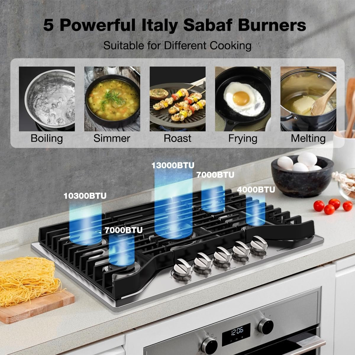 5 Powerful ltaly Sabaf Burners
Suitable for Different Cooking