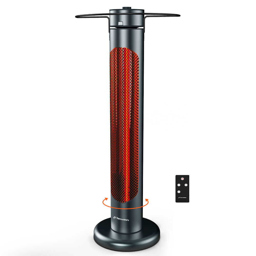 Electric-Outdoor-Indoor-Patio-Heater-1500W-8-Heating-Levels-Timer