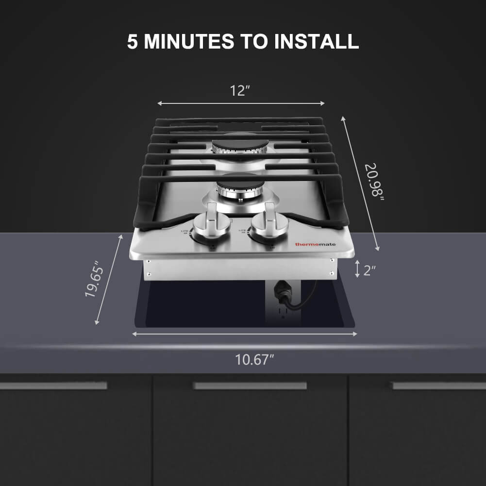 Gas hob 2 burner hotsell